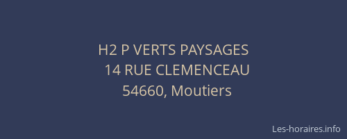 H2 P VERTS PAYSAGES