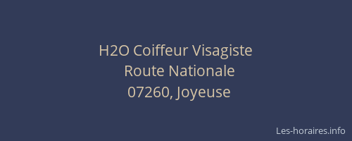 H2O Coiffeur Visagiste