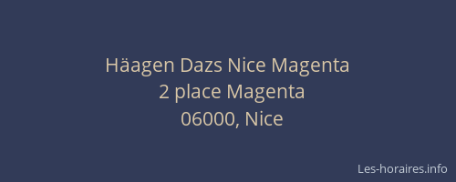 Häagen Dazs Nice Magenta