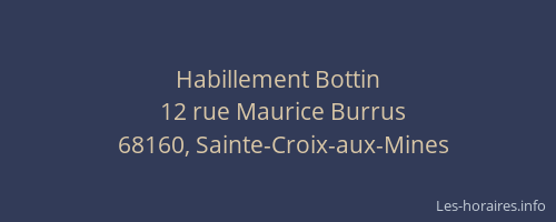Habillement Bottin
