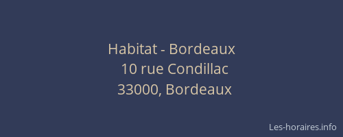 Habitat - Bordeaux