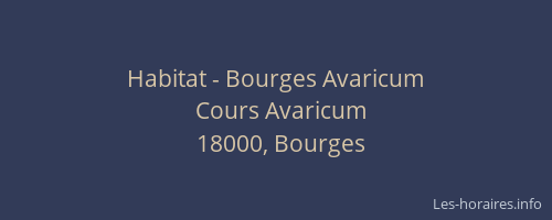 Habitat - Bourges Avaricum