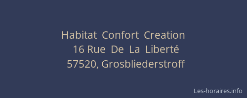 Habitat  Confort  Creation