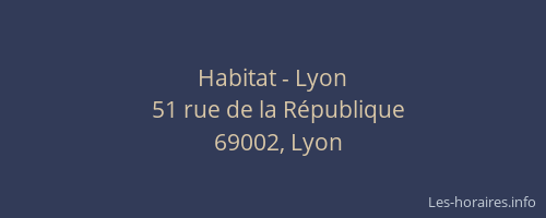 Habitat - Lyon