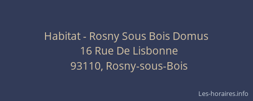 Habitat - Rosny Sous Bois Domus