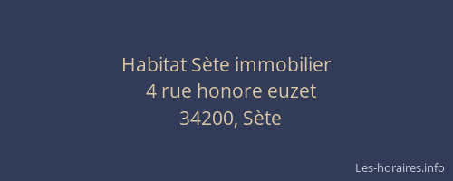 Habitat Sète immobilier