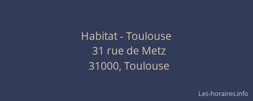 Habitat - Toulouse