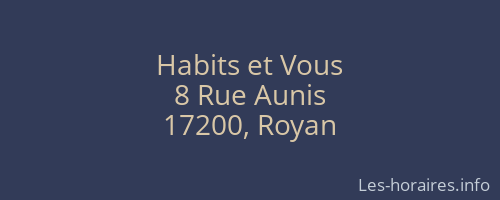 Habits et Vous