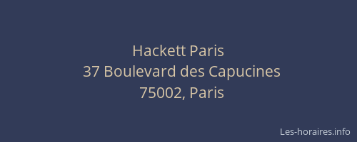 Hackett Paris
