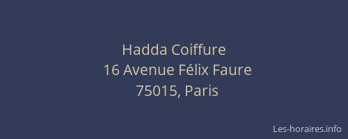 Hadda Coiffure