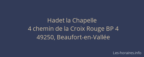 Hadet la Chapelle