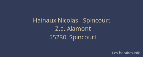 Hainaux Nicolas - Spincourt