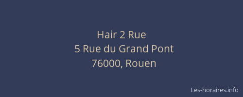 Hair 2 Rue