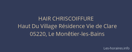 HAIR CHRISCOIFFURE