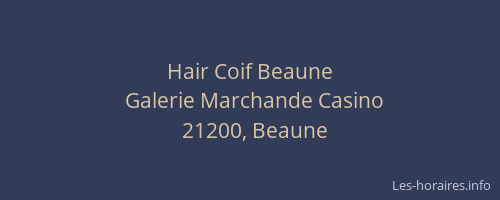 Hair Coif Beaune