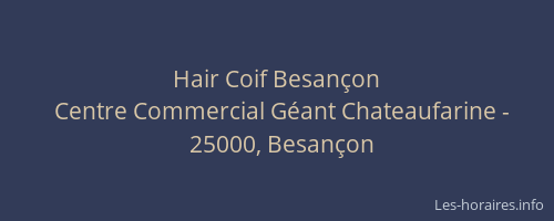Hair Coif Besançon
