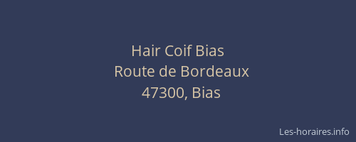 Hair Coif Bias