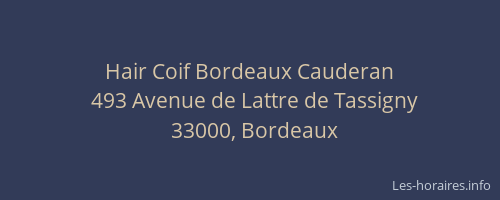 Hair Coif Bordeaux Cauderan