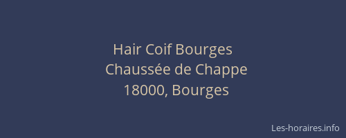Hair Coif Bourges