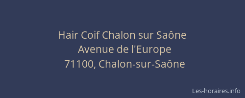 Hair Coif Chalon sur Saône