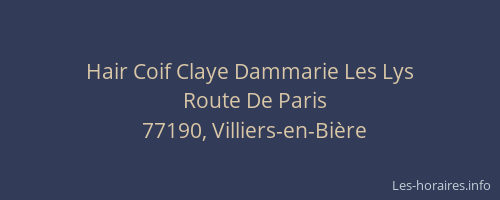 Hair Coif Claye Dammarie Les Lys