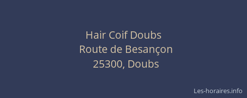 Hair Coif Doubs