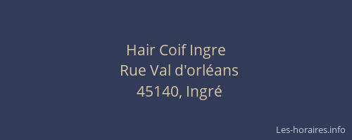 Hair Coif Ingre