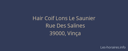 Hair Coif Lons Le Saunier