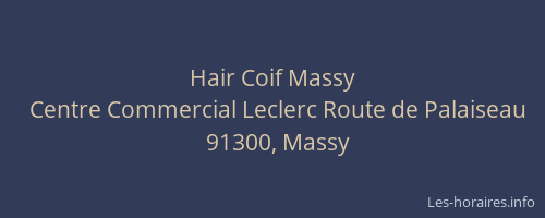 Hair Coif Massy