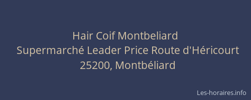 Hair Coif Montbeliard