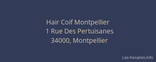 Hair Coif Montpellier