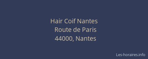 Hair Coif Nantes