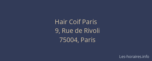 Hair Coif Paris