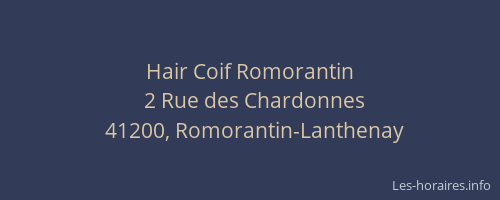 Hair Coif Romorantin