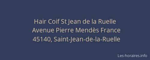 Hair Coif St Jean de la Ruelle