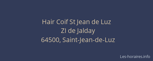 Hair Coif St Jean de Luz