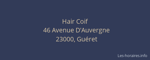 Hair Coif