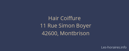 Hair Coiffure
