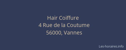 Hair Coiffure