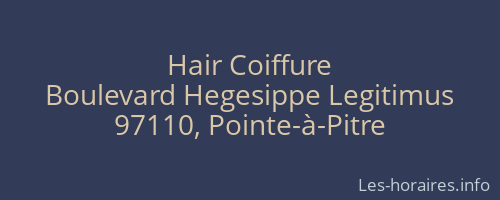Hair Coiffure