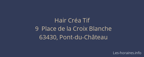 Hair Cr&eacute;a Tif