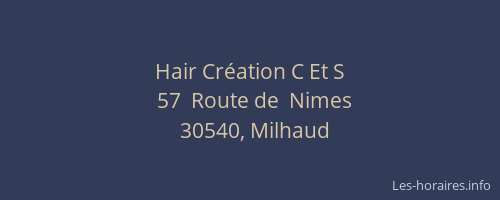 Hair Cr&eacute;ation C Et S