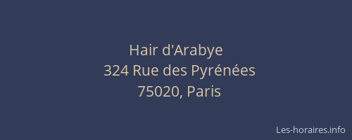 Hair d'Arabye