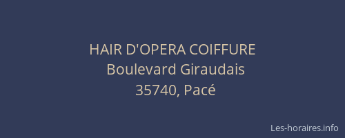 HAIR D'OPERA COIFFURE