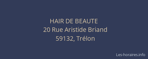 HAIR DE BEAUTE
