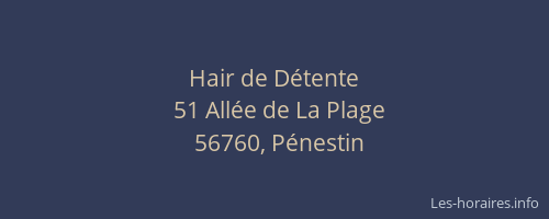 Hair de D&eacute;tente