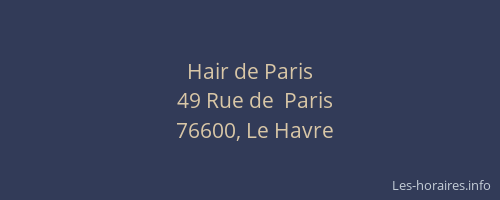 Hair de Paris