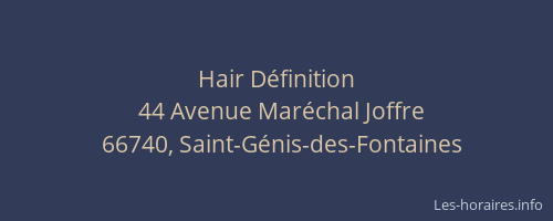 Hair D&eacute;finition