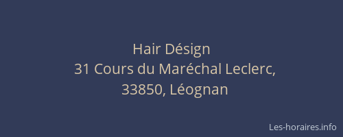 Hair D&eacute;sign