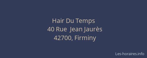 Hair Du Temps